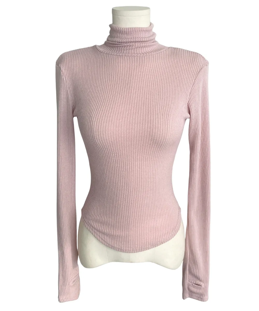 긴팔 티셔츠 베이비핑크 색상 이미지-S2L66