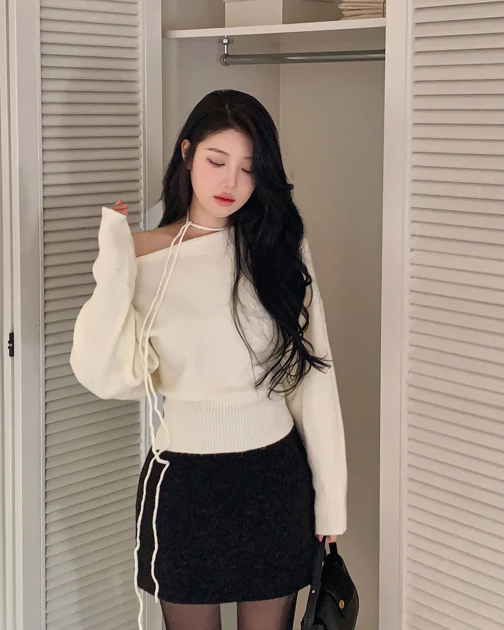 긴팔 티셔츠 모델 착용 이미지-S1L42