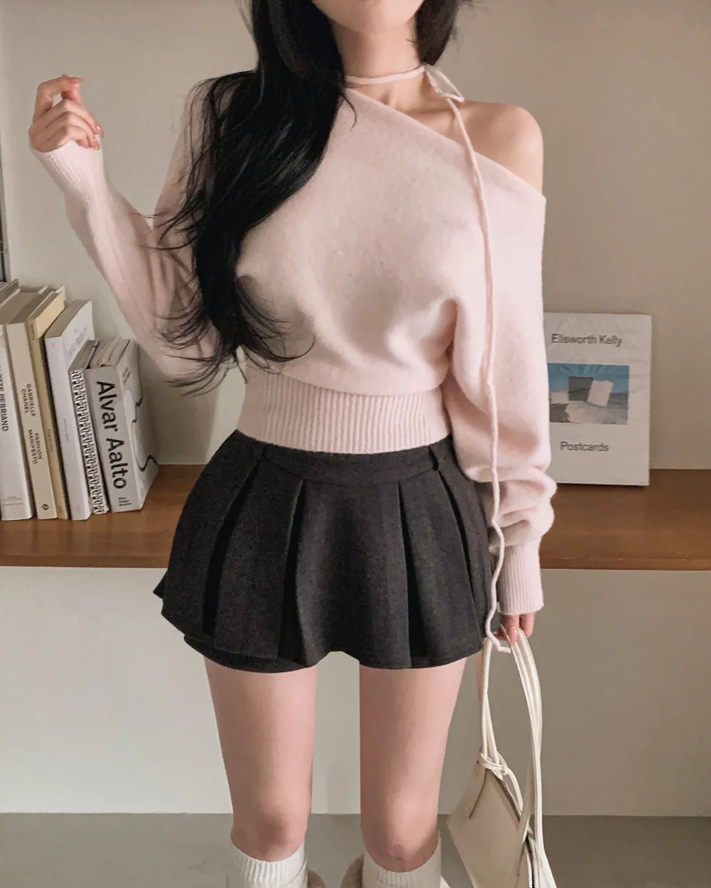 긴팔 티셔츠 모델 착용 이미지-S1L58