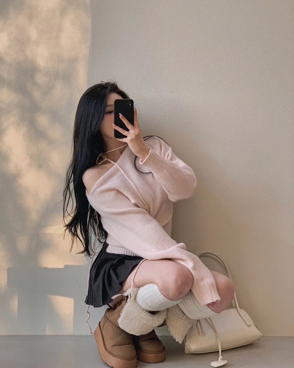 긴팔 티셔츠 모델 착용 이미지-S1L80