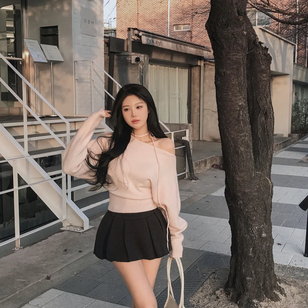 긴팔 티셔츠 모델 착용 이미지-S1L60