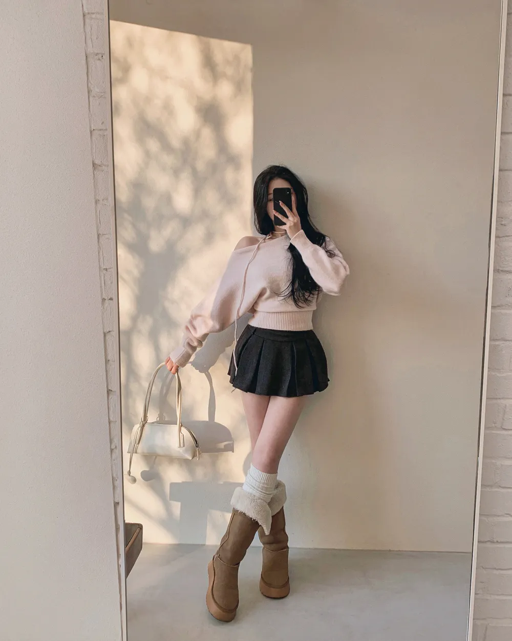 긴팔 티셔츠 모델 착용 이미지-S1L50