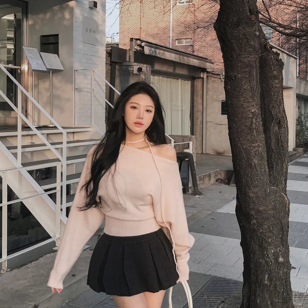 긴팔 티셔츠 모델 착용 이미지-S1L29