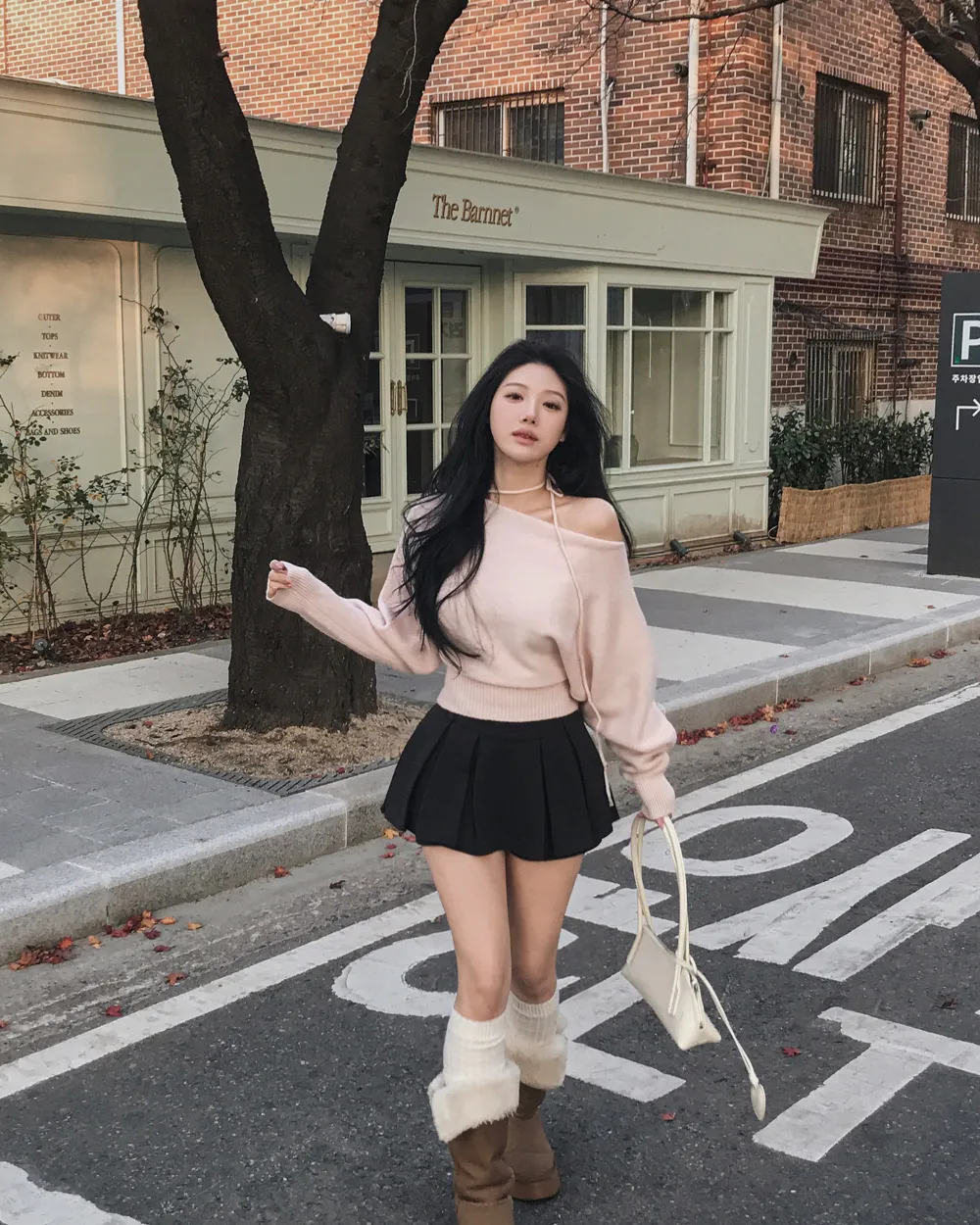 긴팔 티셔츠 모델 착용 이미지-S1L76