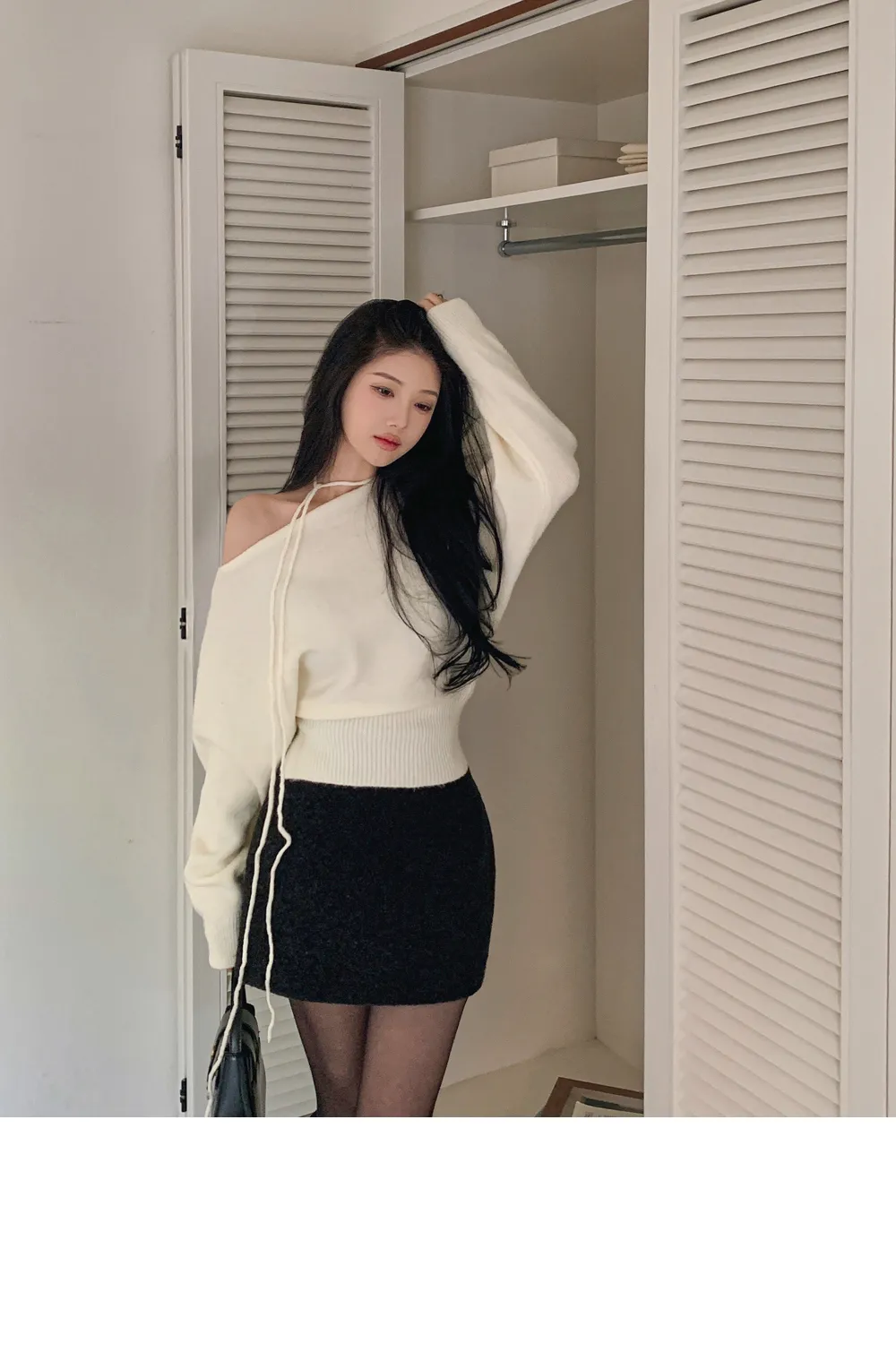 긴팔 티셔츠 모델 착용 이미지-S1L41