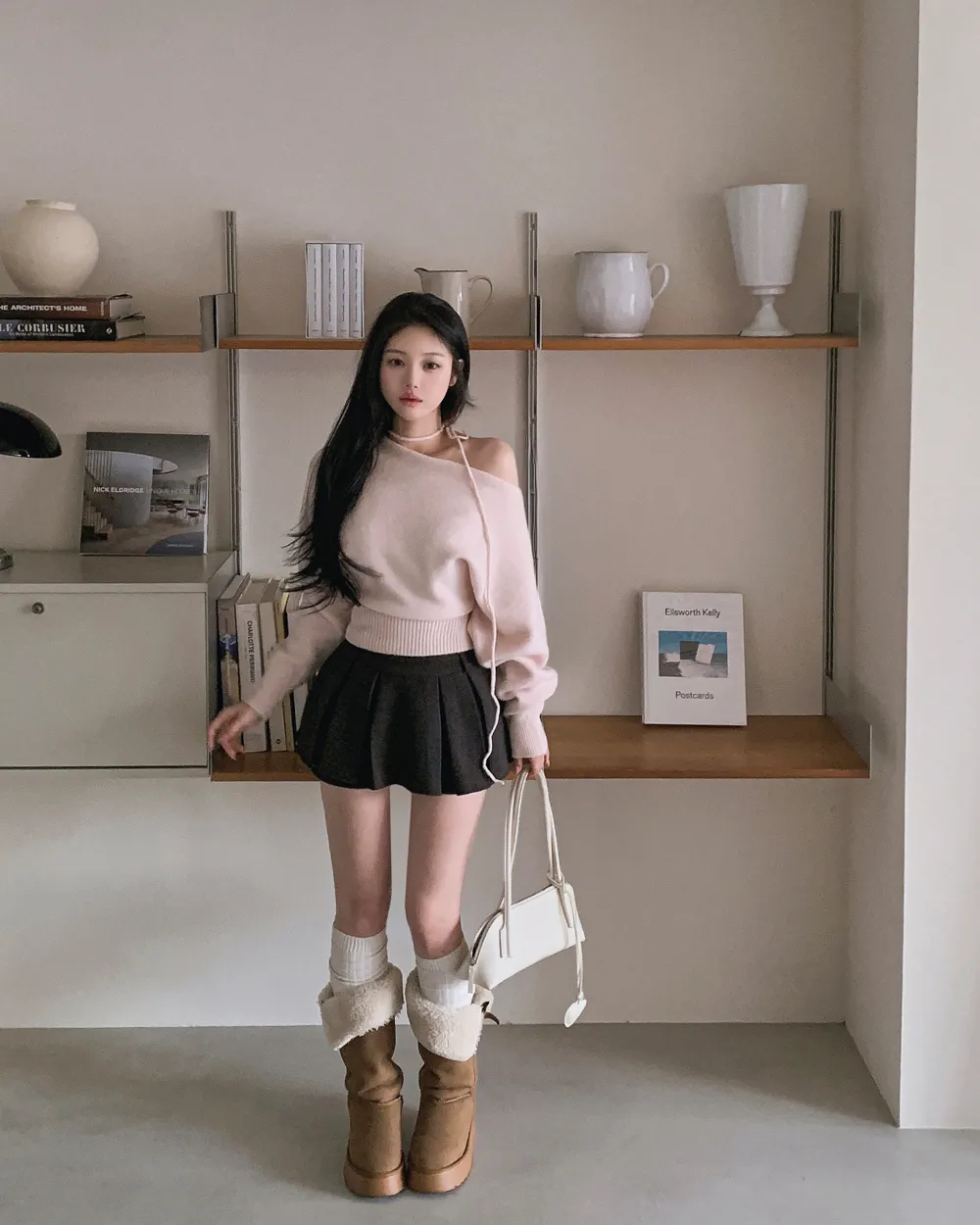 긴팔 티셔츠 모델 착용 이미지-S1L79