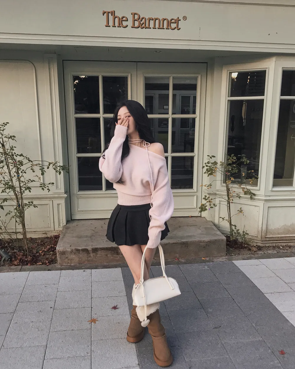 긴팔 티셔츠 모델 착용 이미지-S1L71