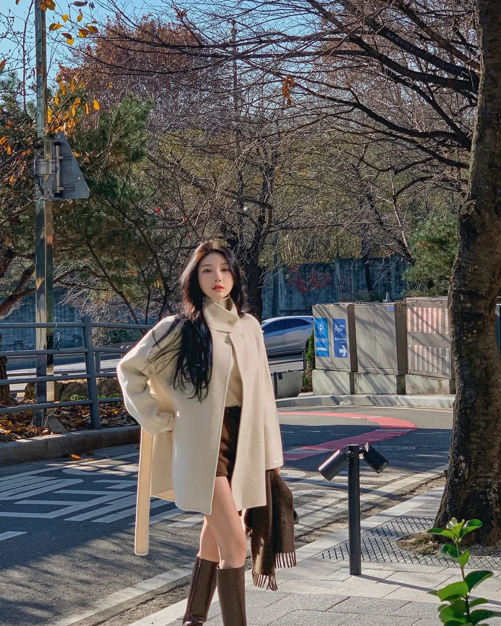 긴팔 티셔츠 모델 착용 이미지-S3L22