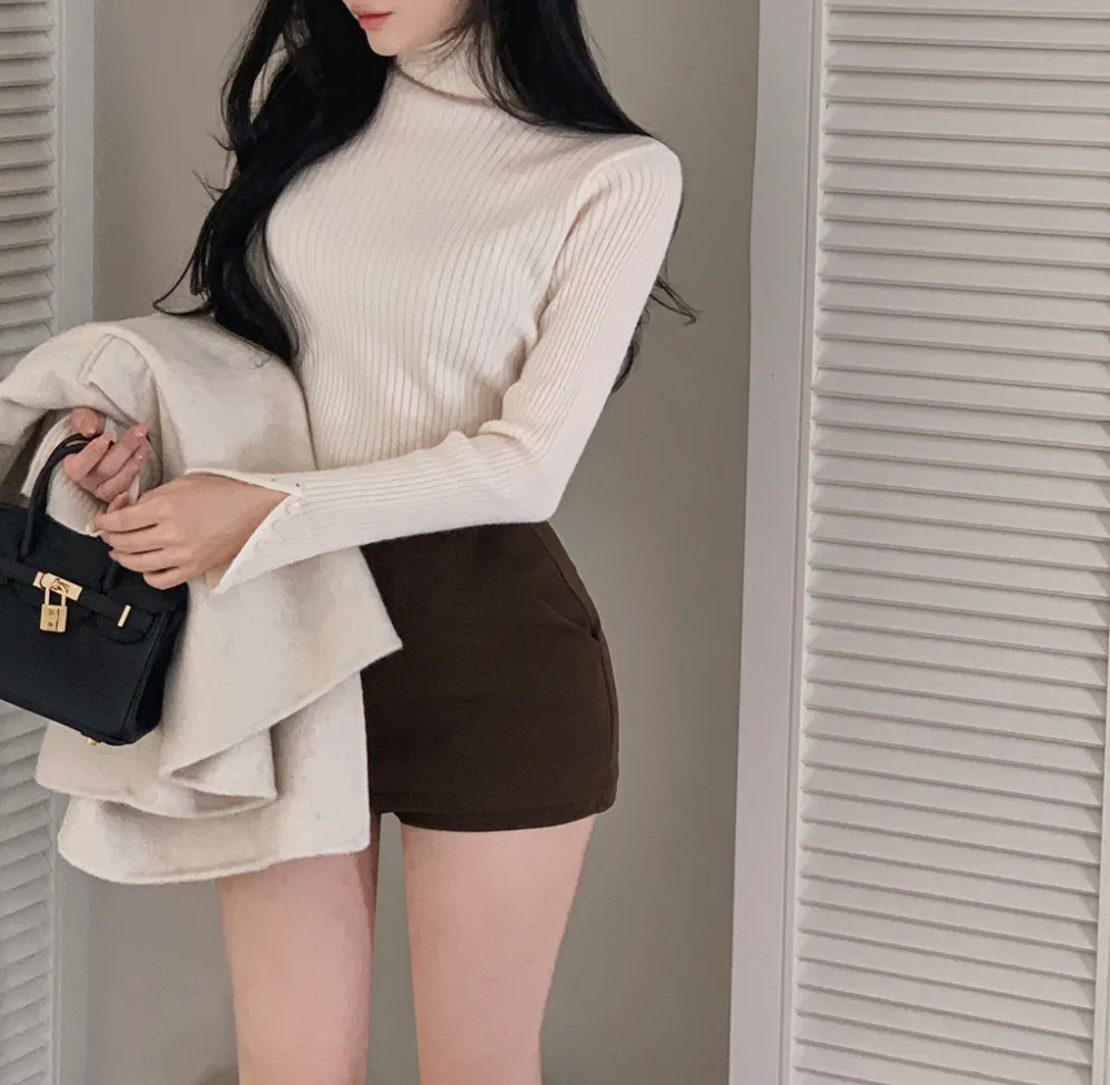 긴팔 티셔츠 모델 착용 이미지-S1L101