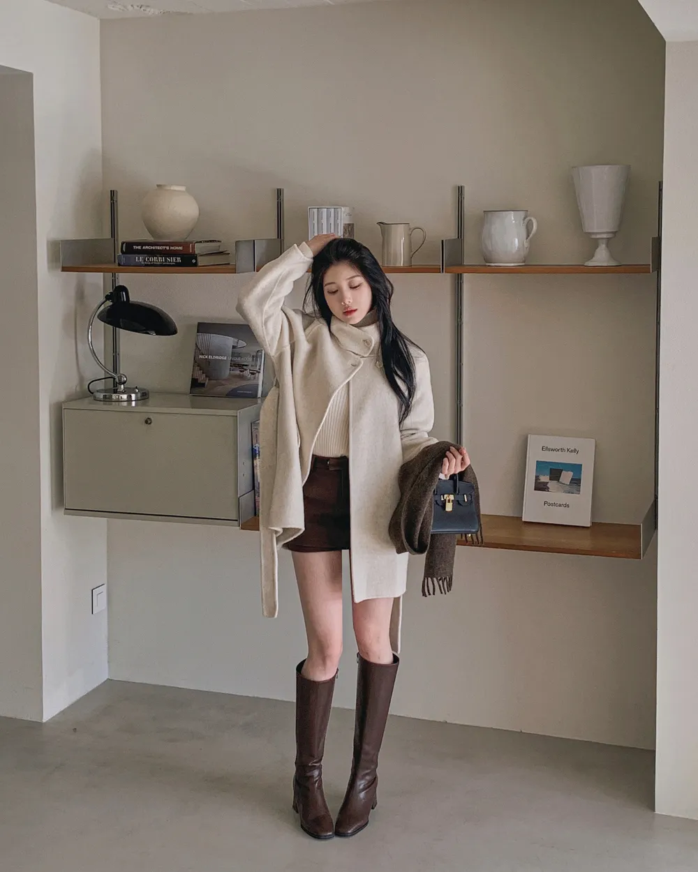 긴팔 티셔츠 모델 착용 이미지-S3L35