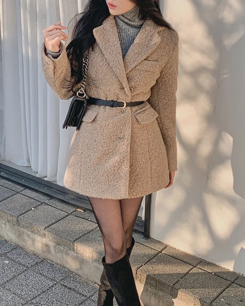 긴팔 티셔츠 모델 착용 이미지-S1L70