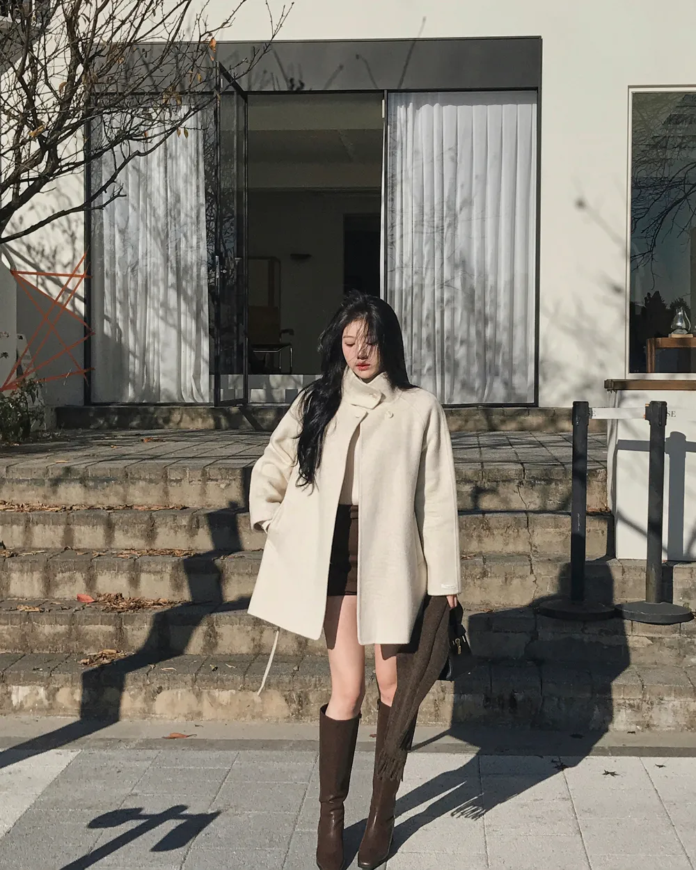 긴팔 티셔츠 모델 착용 이미지-S3L21