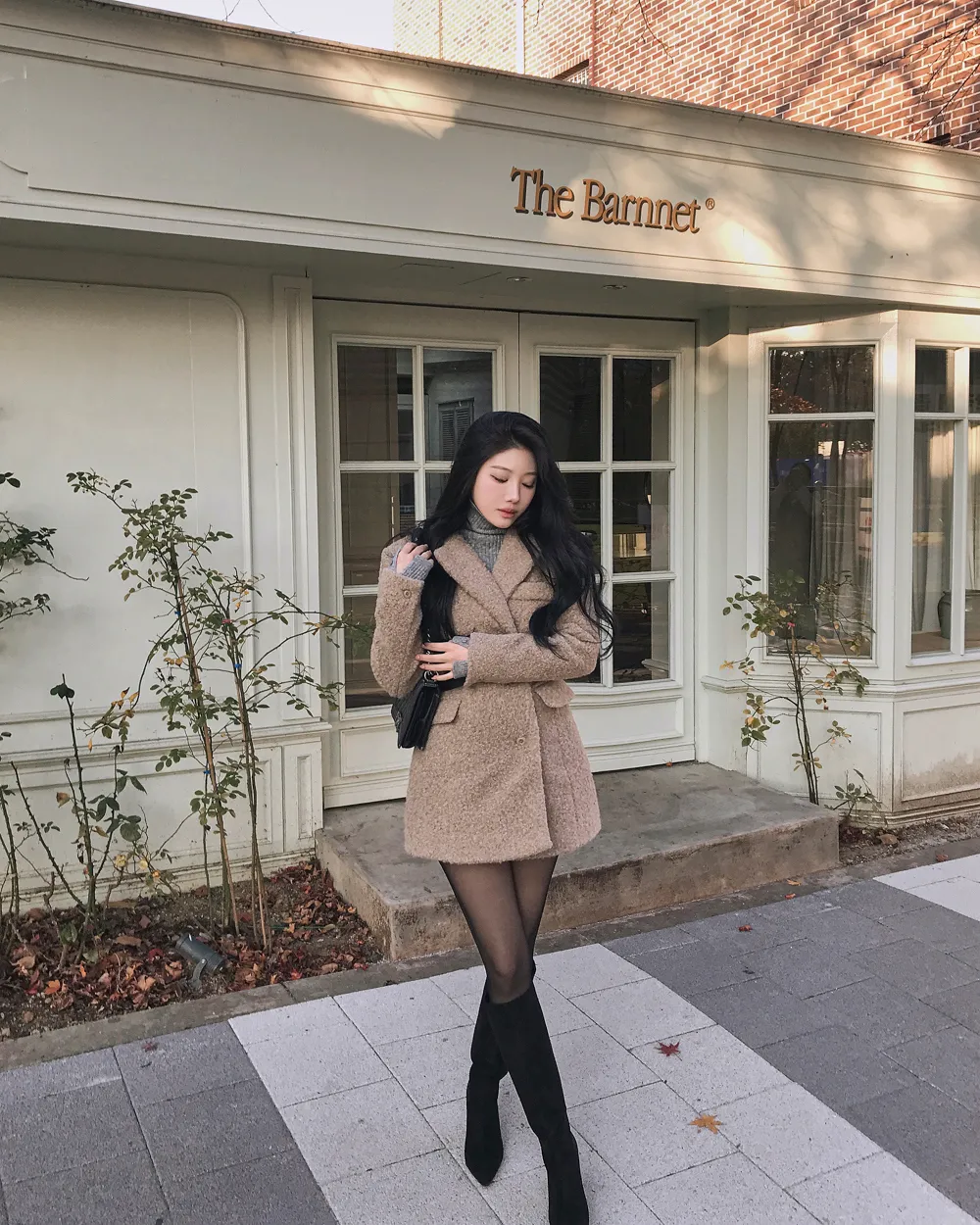 긴팔 티셔츠 모델 착용 이미지-S1L68