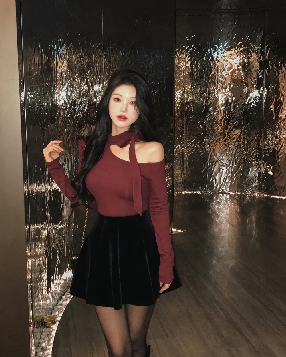 미니 스커트 모델 착용 이미지-S1L26