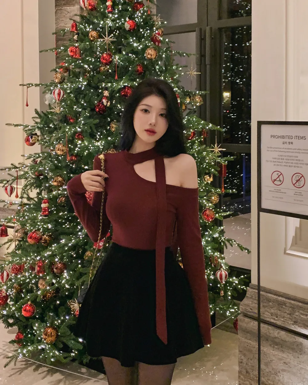 미니 스커트 모델 착용 이미지-S1L57