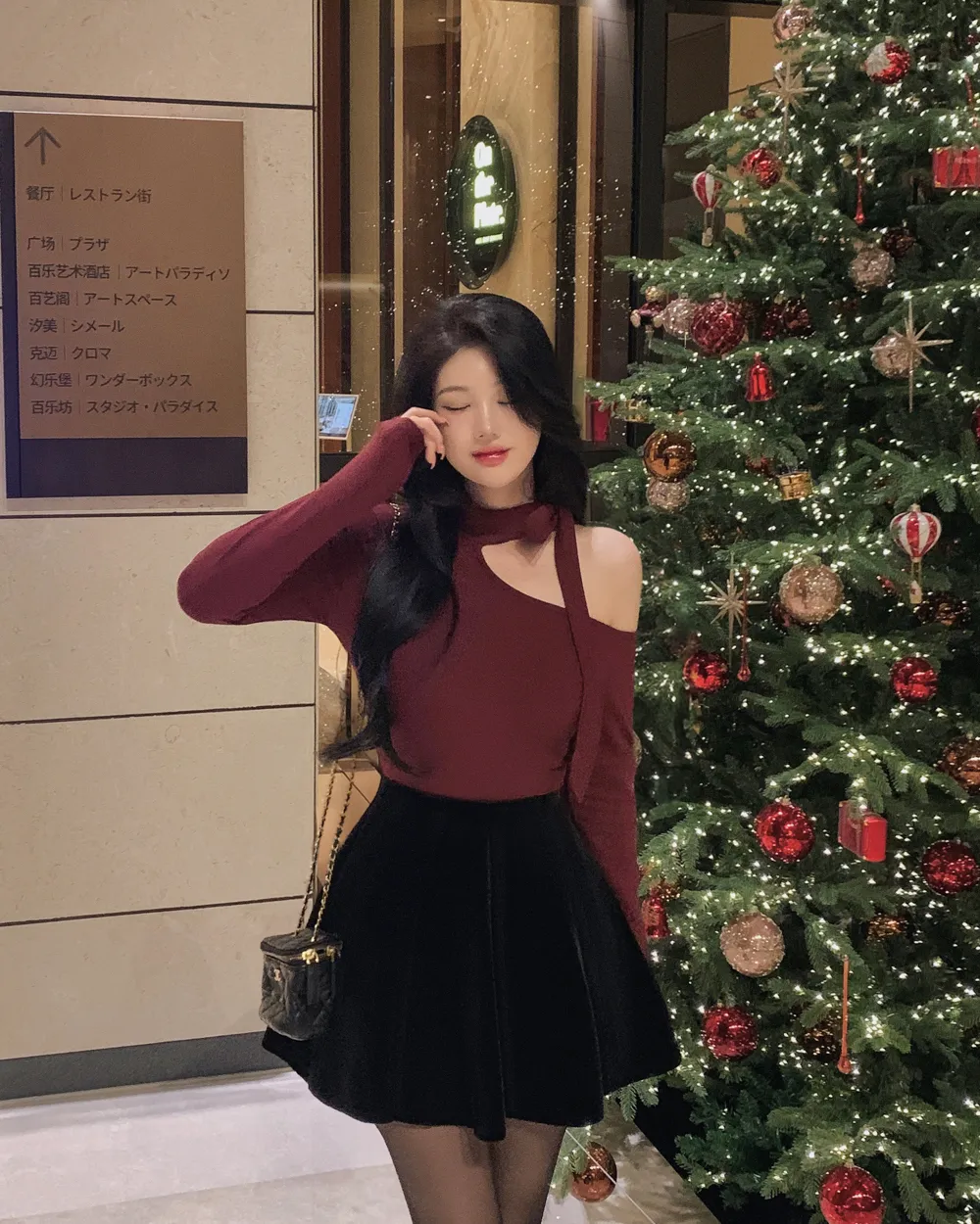 미니 스커트 모델 착용 이미지-S1L43