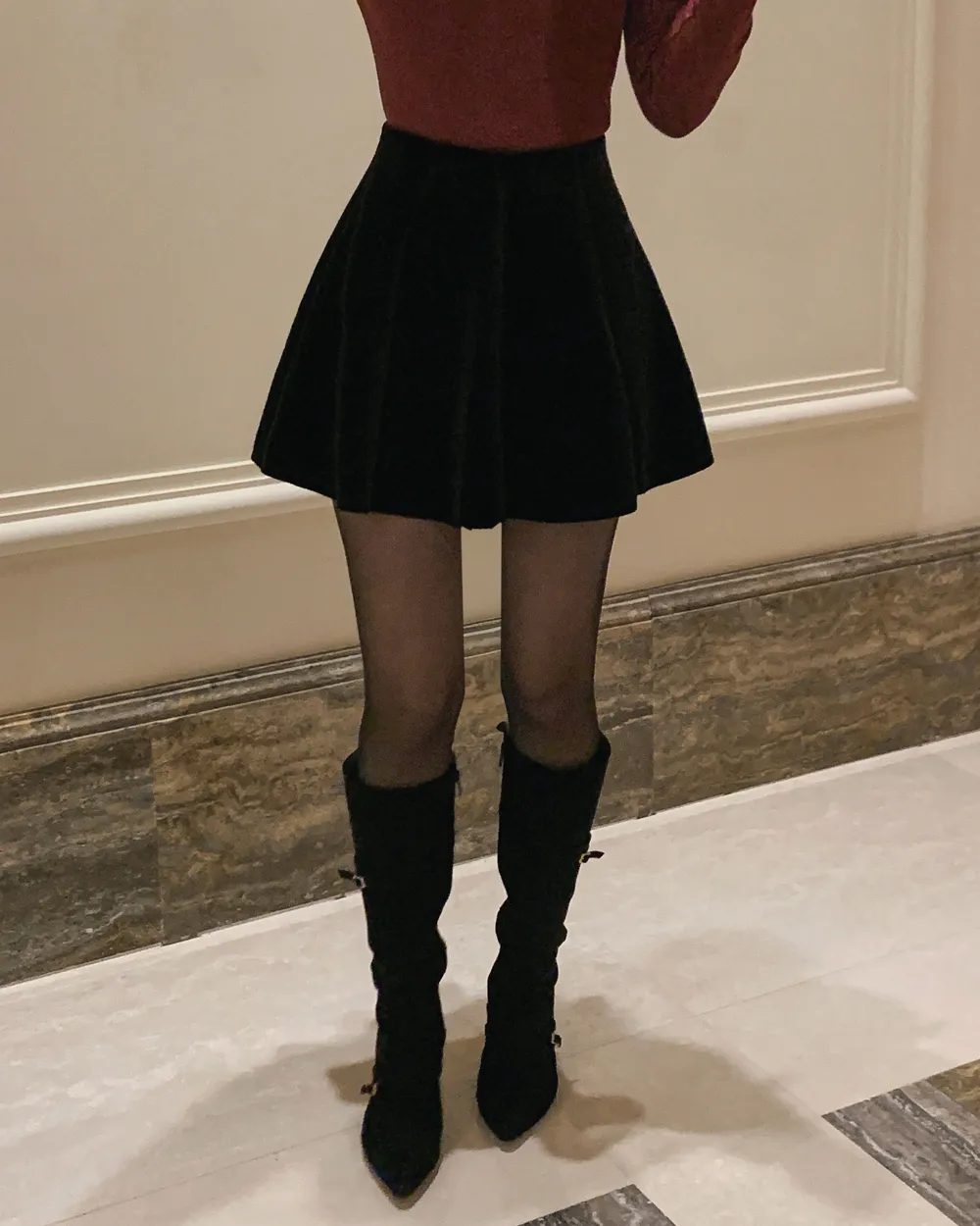 미니 스커트 모델 착용 이미지-S1L20