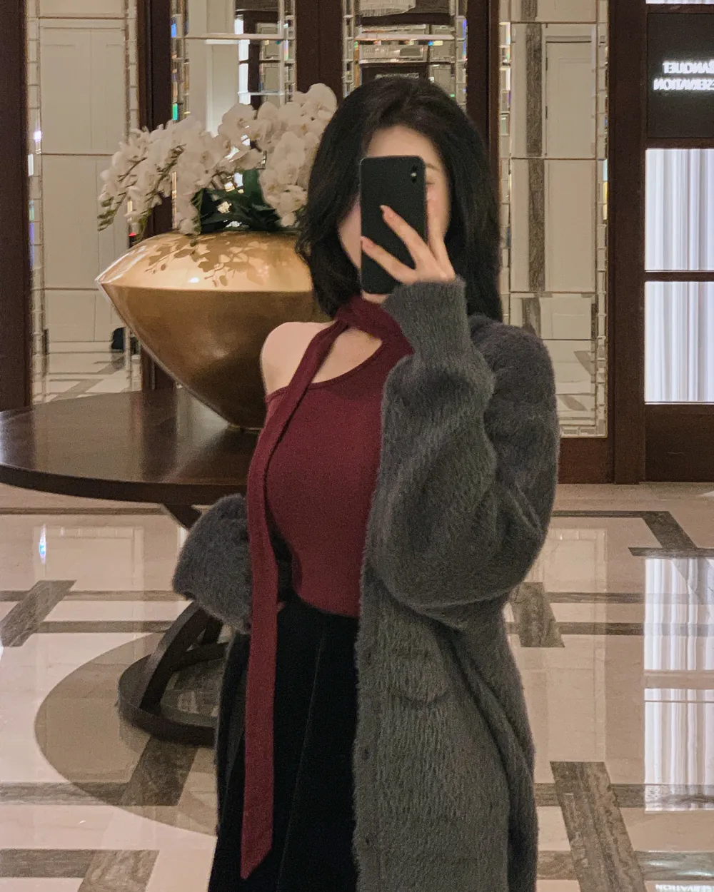 미니 스커트 모델 착용 이미지-S1L66