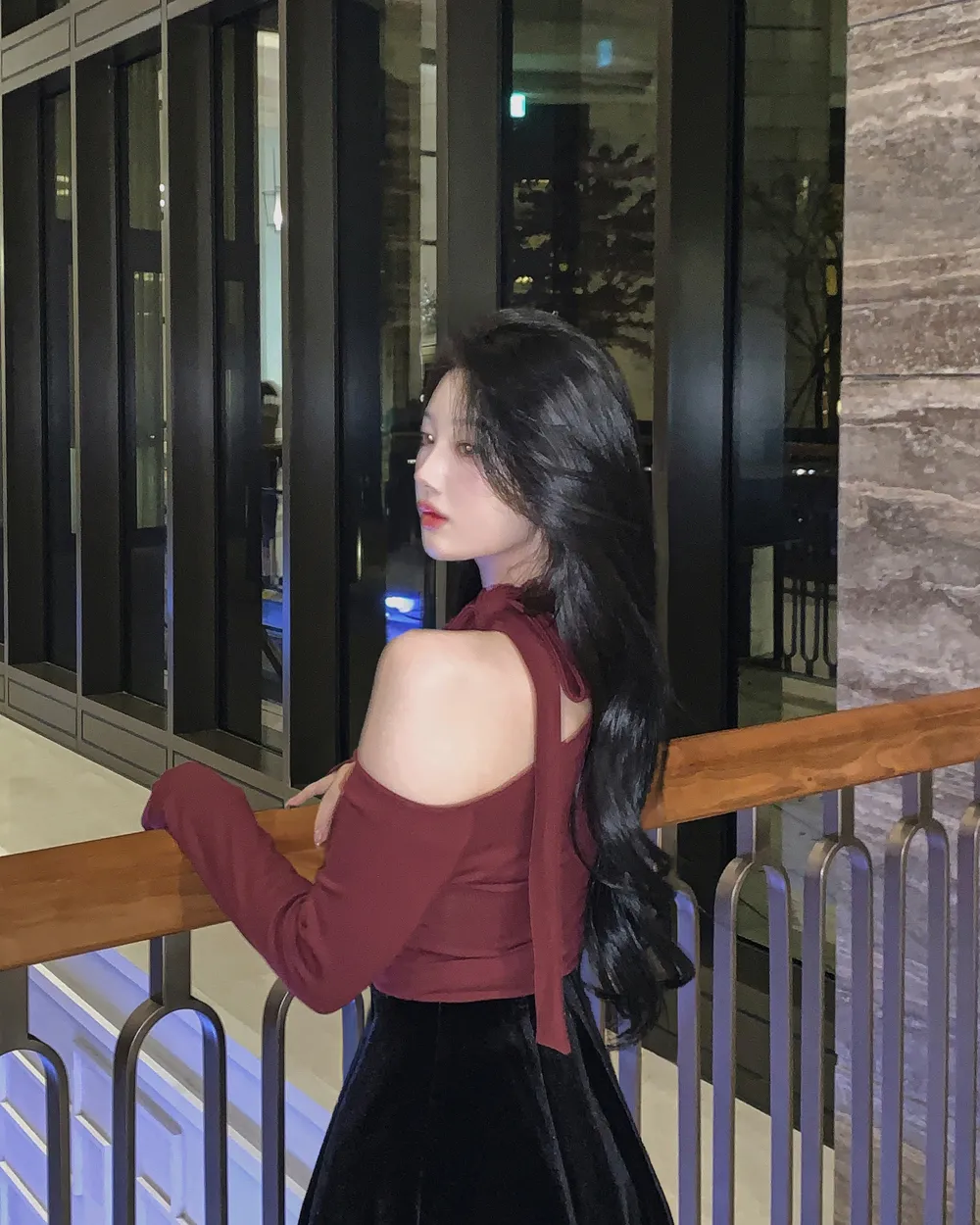 미니 스커트 모델 착용 이미지-S1L51