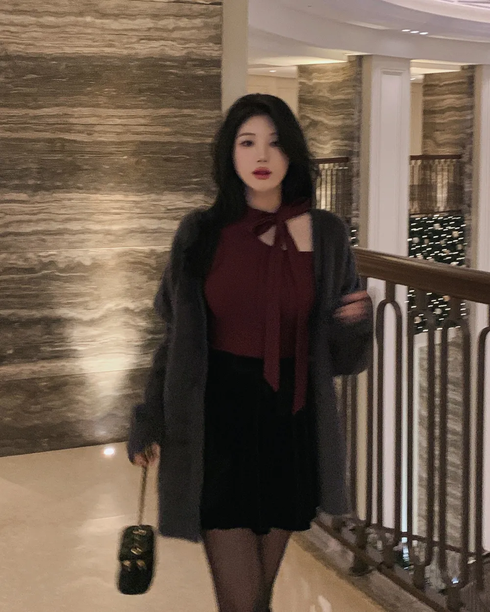 미니 스커트 모델 착용 이미지-S1L56