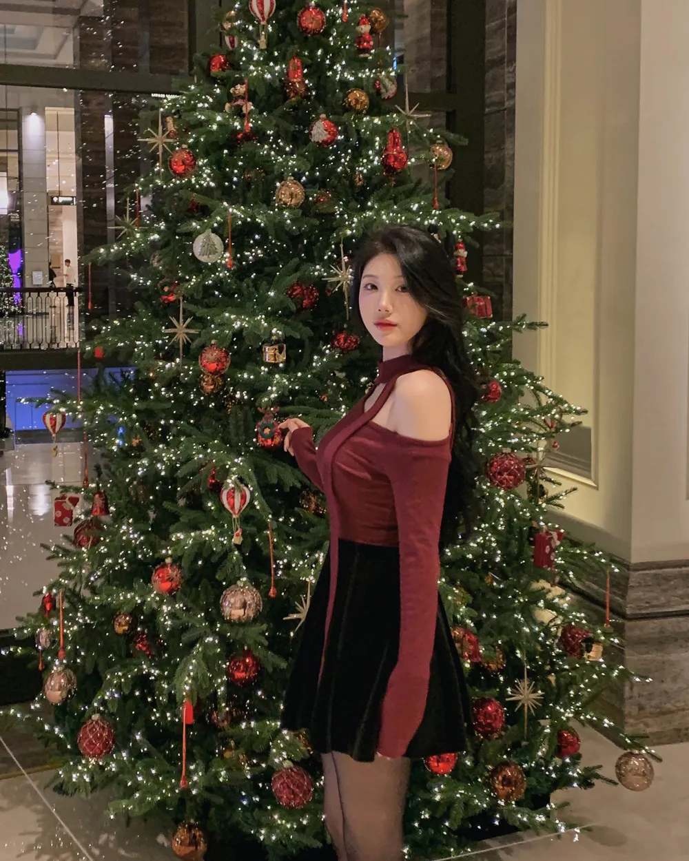 미니 스커트 모델 착용 이미지-S1L44