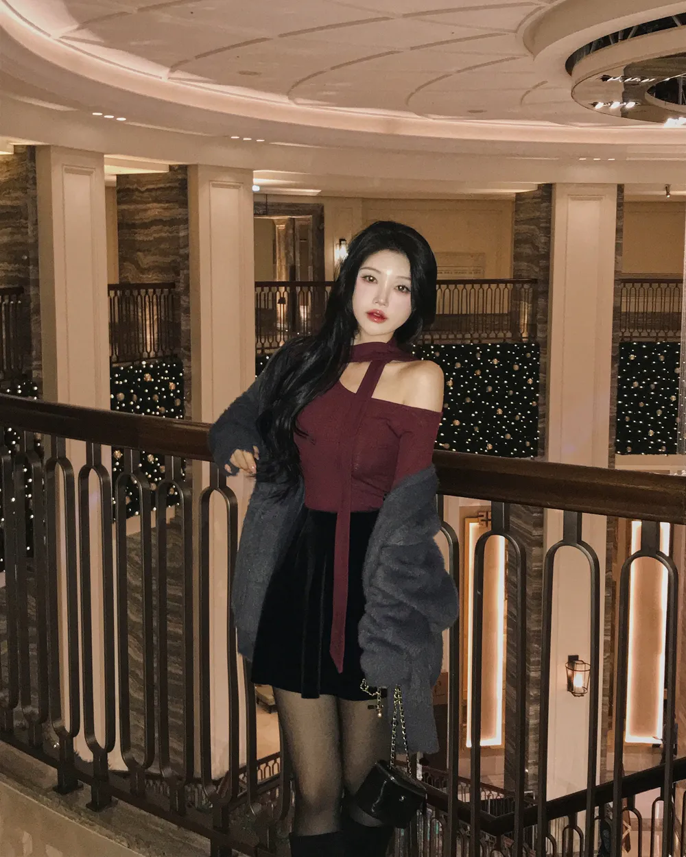 미니 스커트 모델 착용 이미지-S1L72