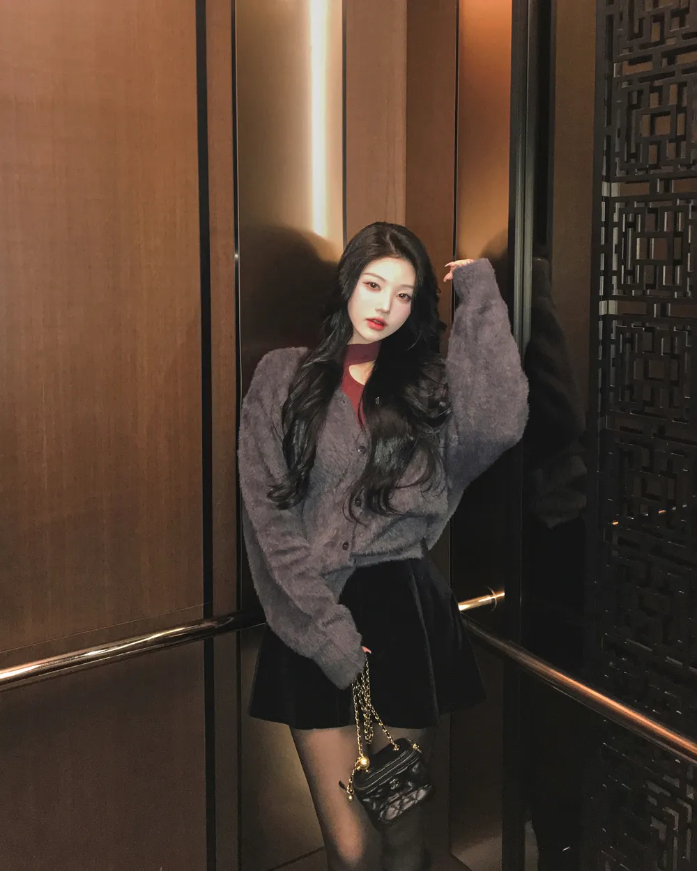 미니 스커트 모델 착용 이미지-S1L30