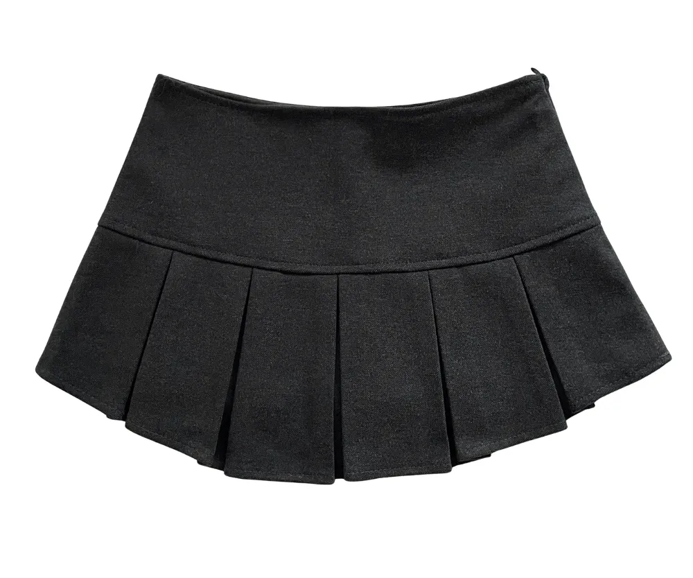 미니 스커트 차콜 색상 이미지-S2L33