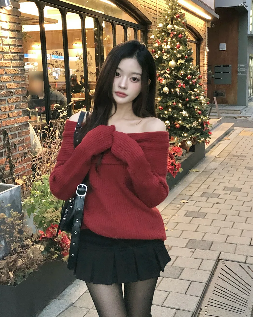 미니 스커트 모델 착용 이미지-S2L20