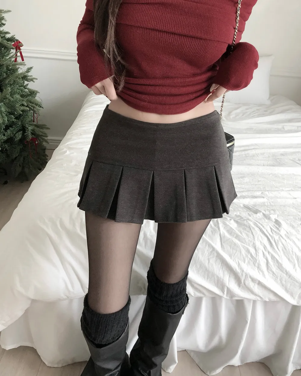 미니 스커트 모델 착용 이미지-S3L10