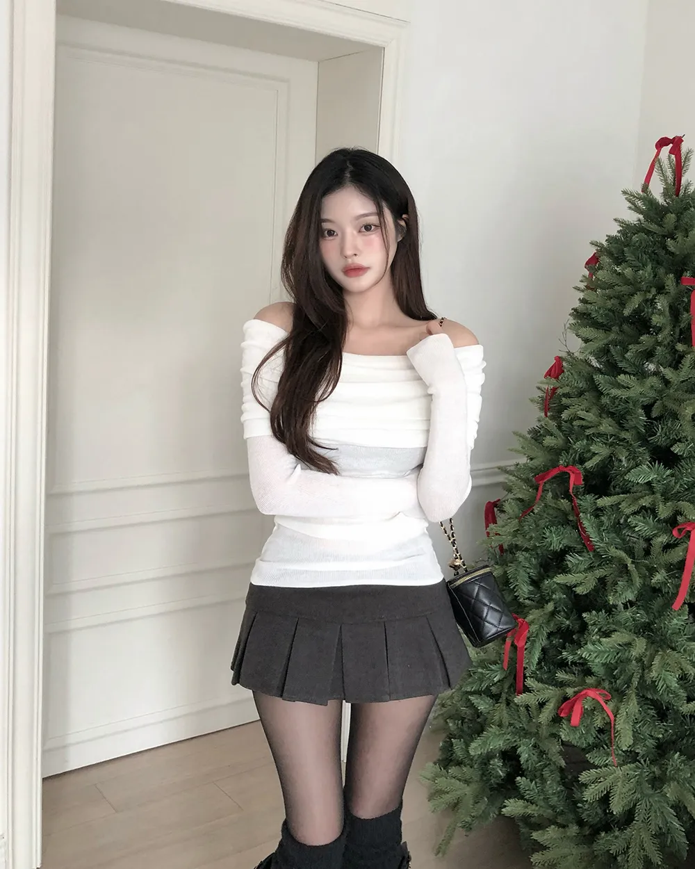 미니 스커트 모델 착용 이미지-S3L5