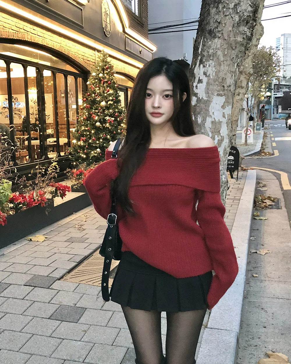 미니 스커트 모델 착용 이미지-S2L18