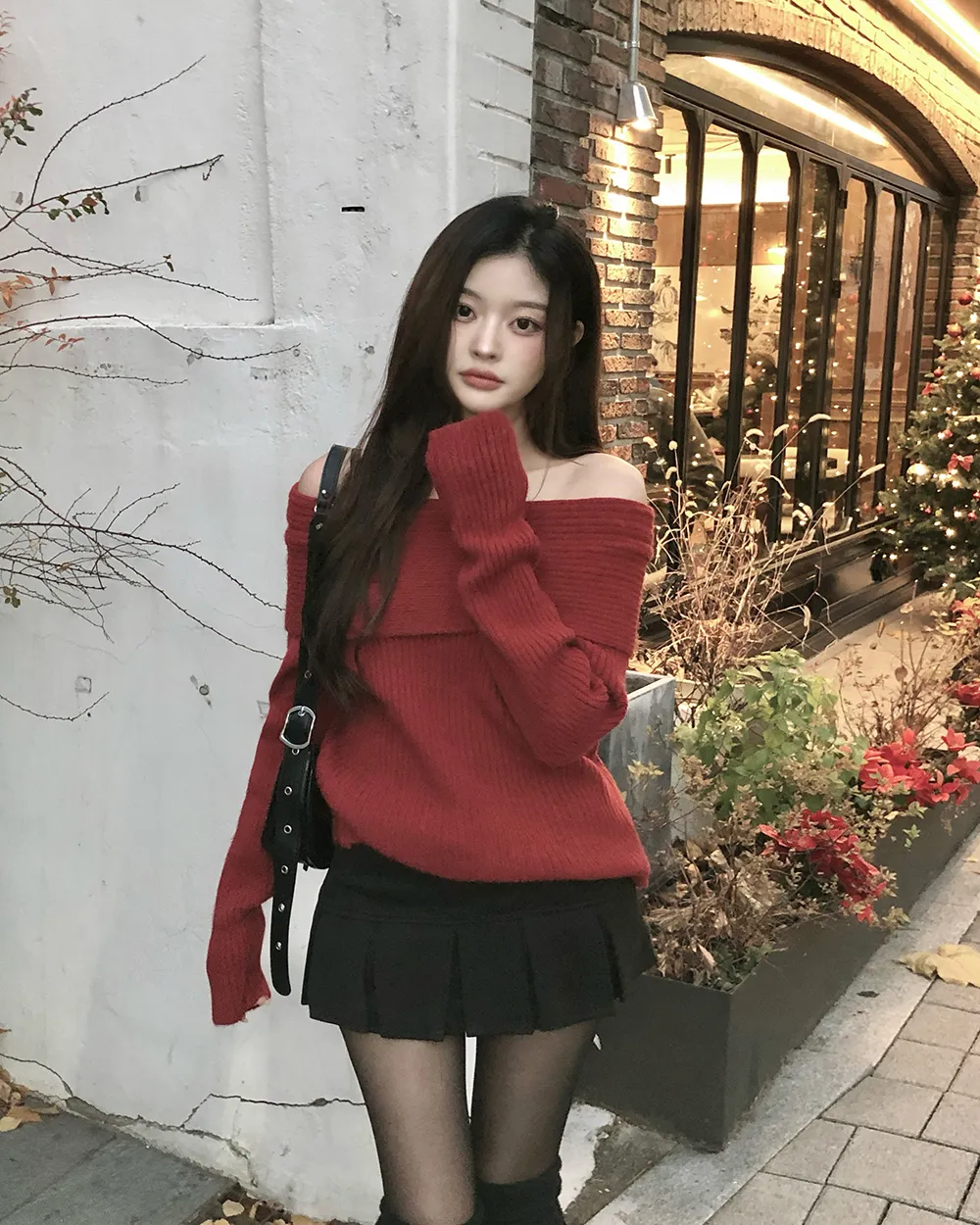 미니 스커트 모델 착용 이미지-S2L24