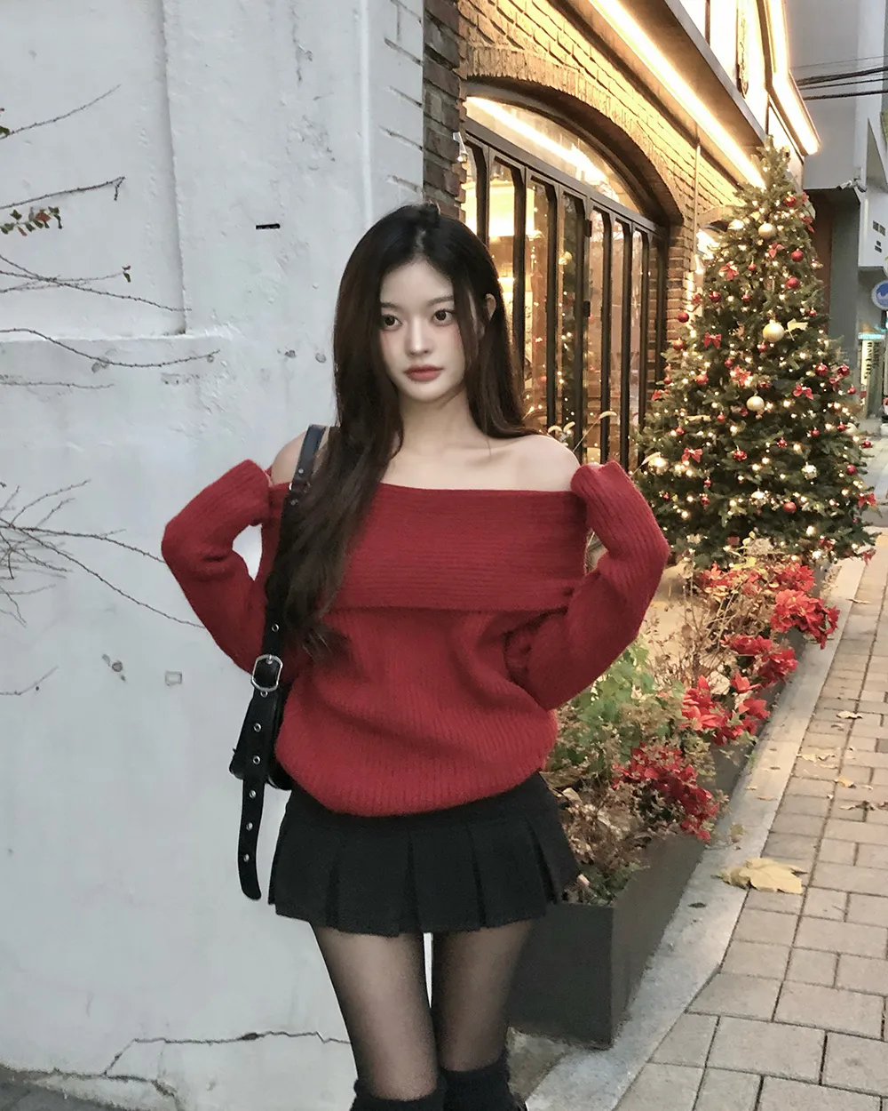 미니 스커트 모델 착용 이미지-S2L25