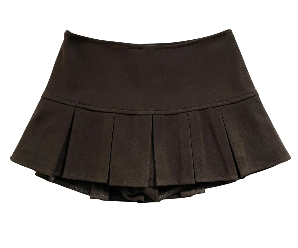 미니 스커트 브라운 색상 이미지-S2L31