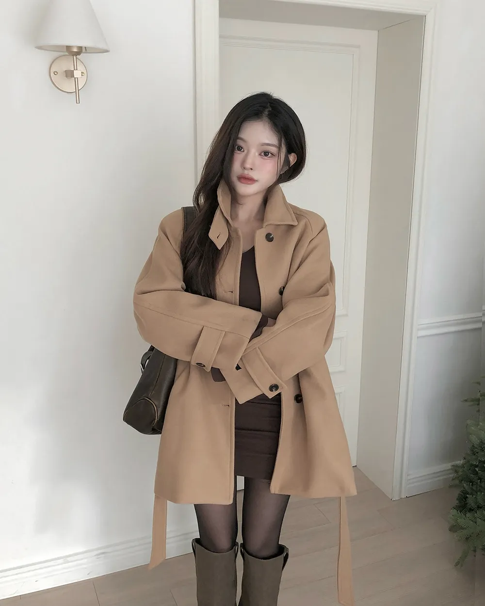 긴팔 티셔츠 모델 착용 이미지-S3L38