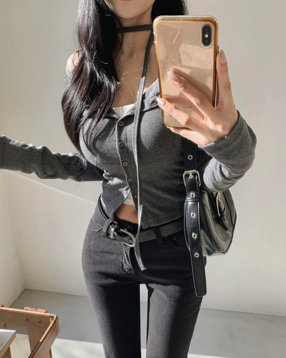 패딩 모델 착용 이미지-S1L96