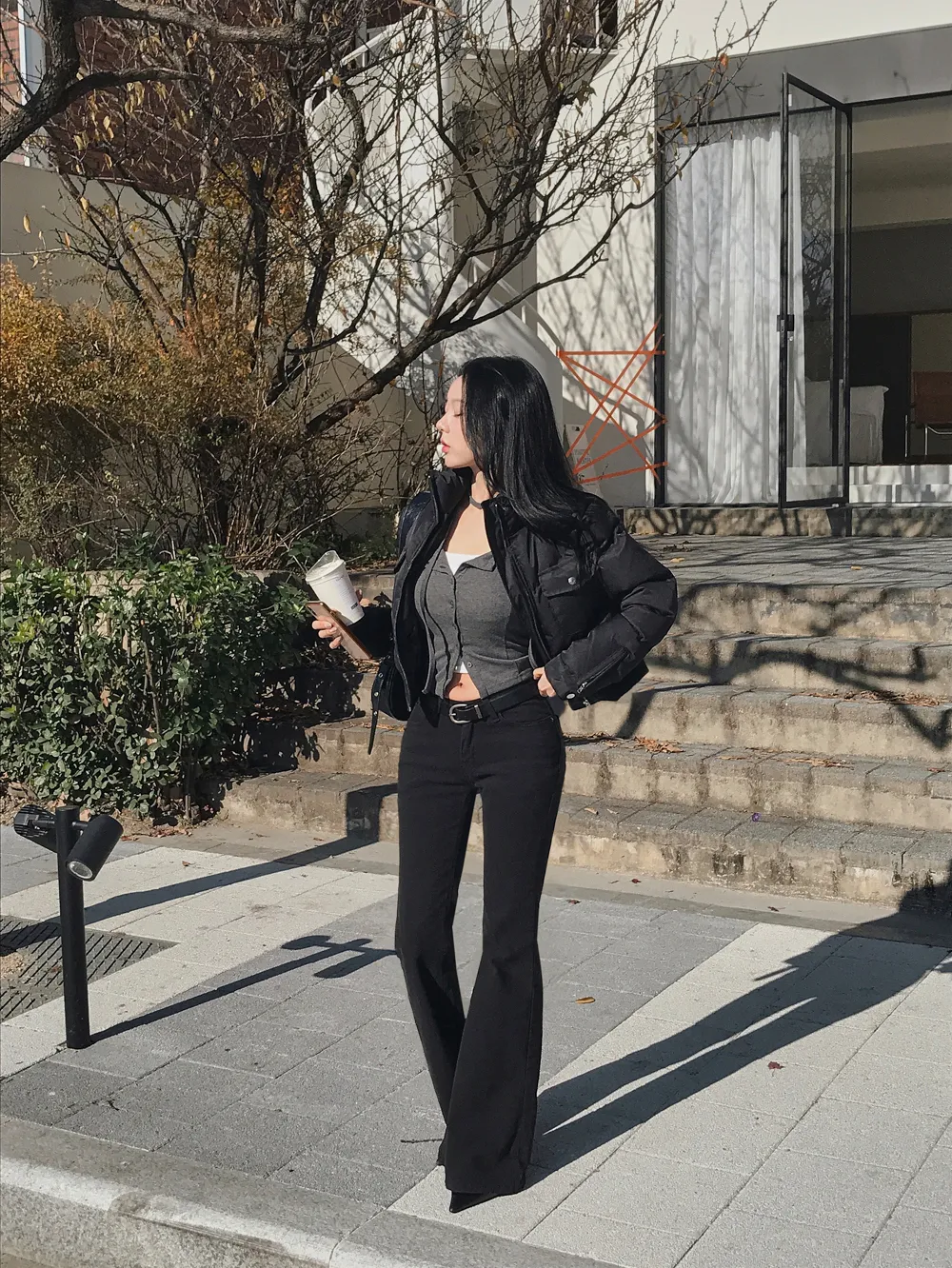 패딩 모델 착용 이미지-S1L120