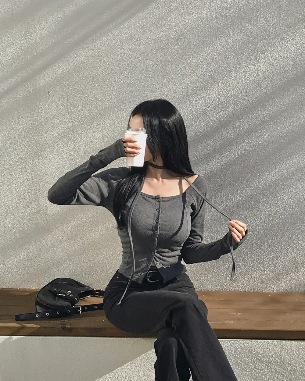 패딩 모델 착용 이미지-S1L118