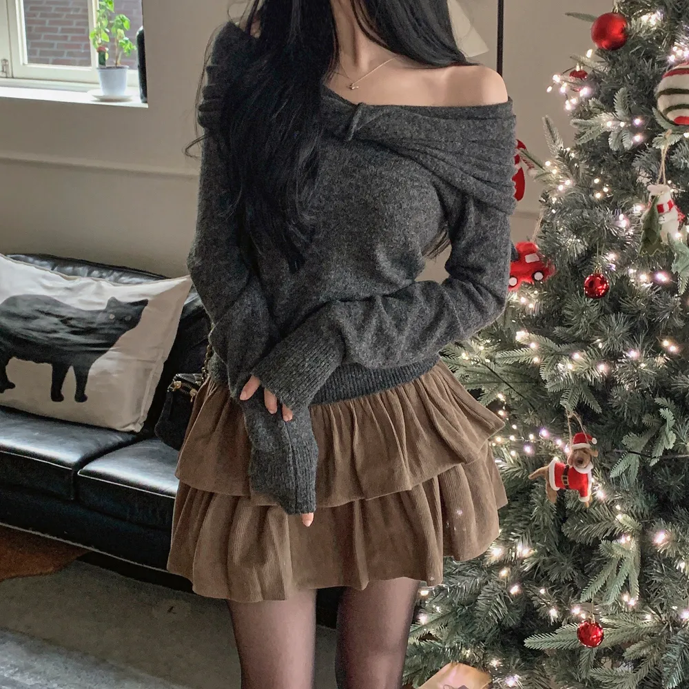 미니 스커트 모델 착용 이미지-S1L45