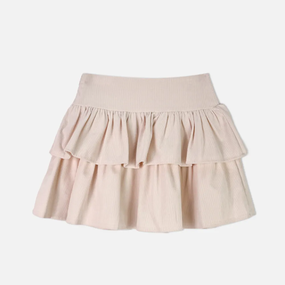 미니 스커트 크림 색상 이미지-S1L15