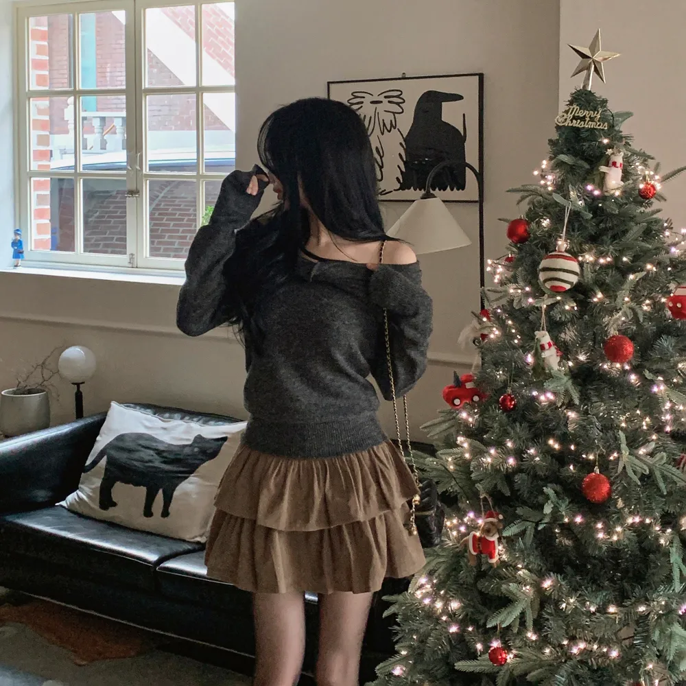 미니 스커트 모델 착용 이미지-S1L43