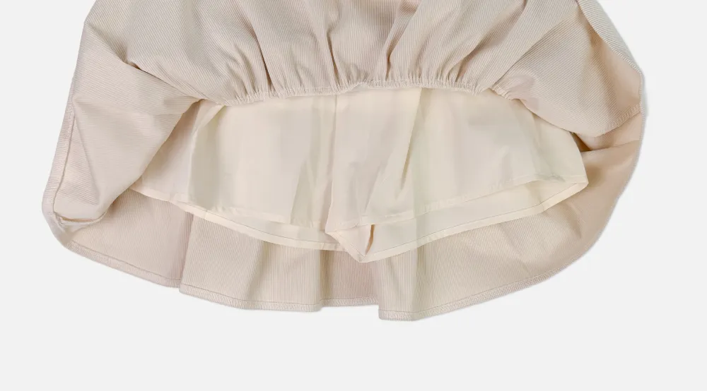 미니 스커트 크림 색상 이미지-S1L21