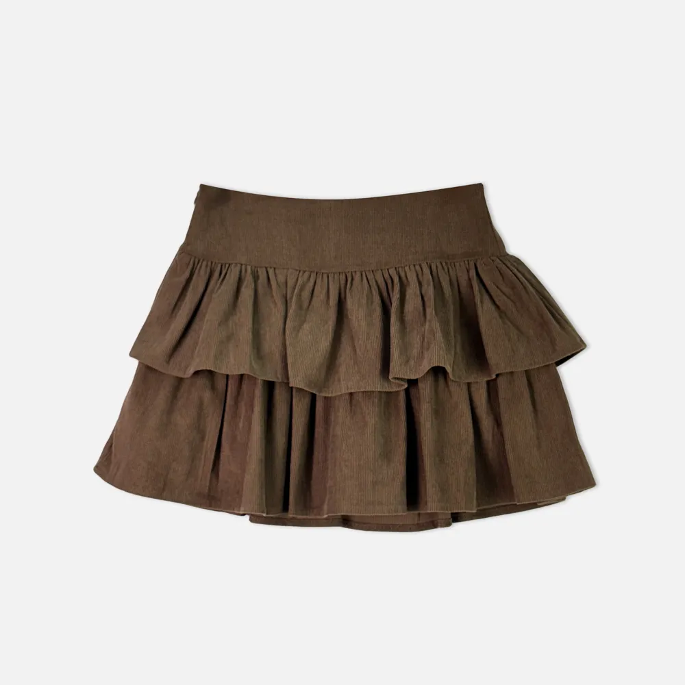 미니 스커트 브라운 색상 이미지-S1L11