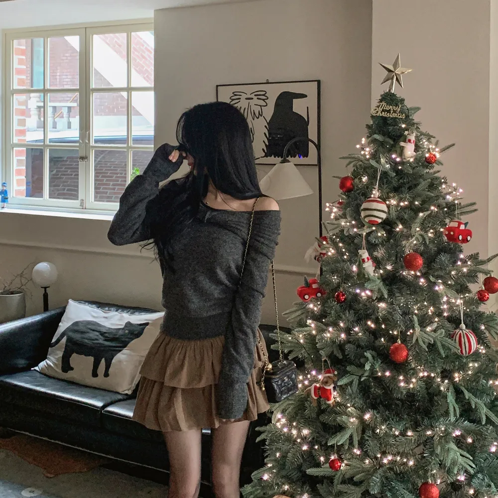 미니 스커트 모델 착용 이미지-S1L44