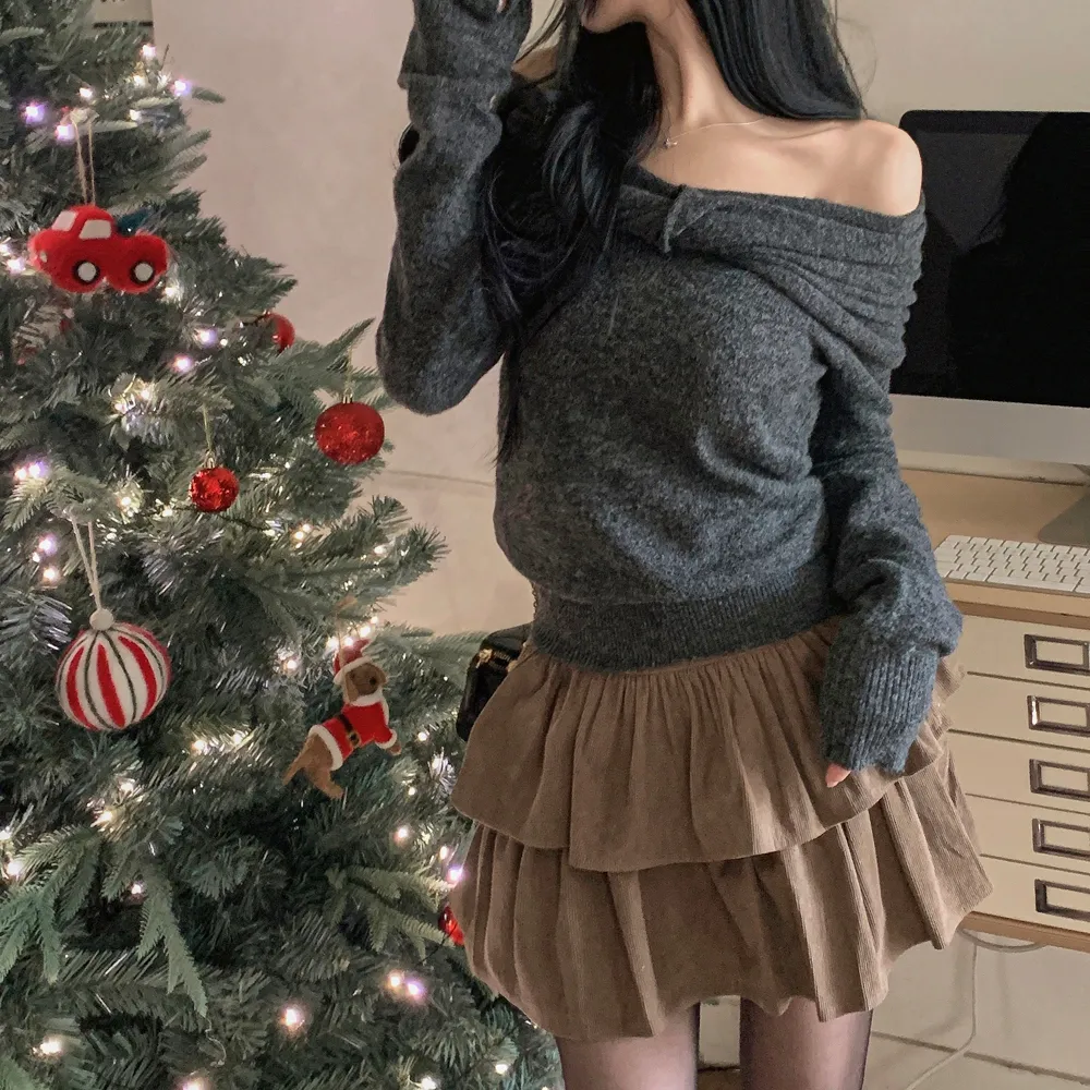 미니 스커트 모델 착용 이미지-S1L51