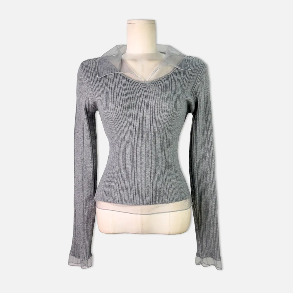 긴팔 티셔츠 그레이 색상 이미지-S1L17