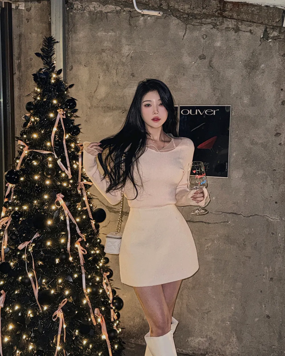 긴팔 티셔츠 모델 착용 이미지-S1L78