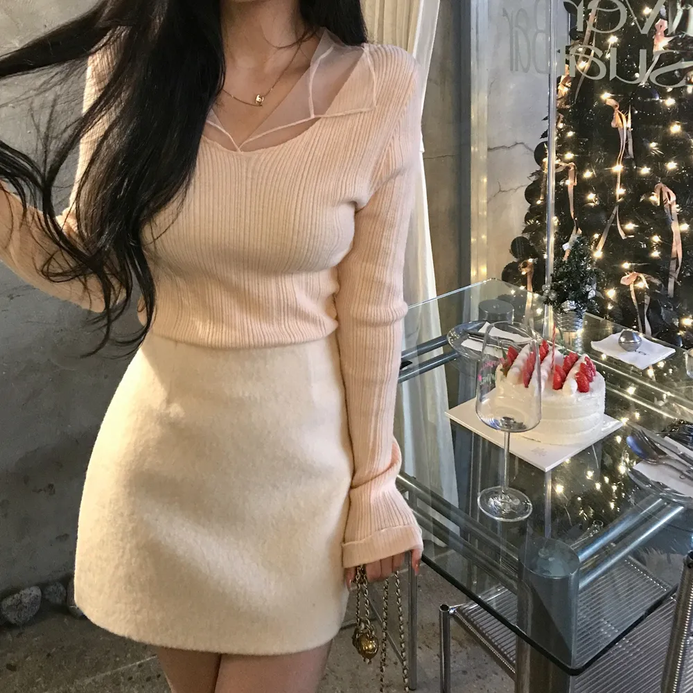 긴팔 티셔츠 모델 착용 이미지-S1L35