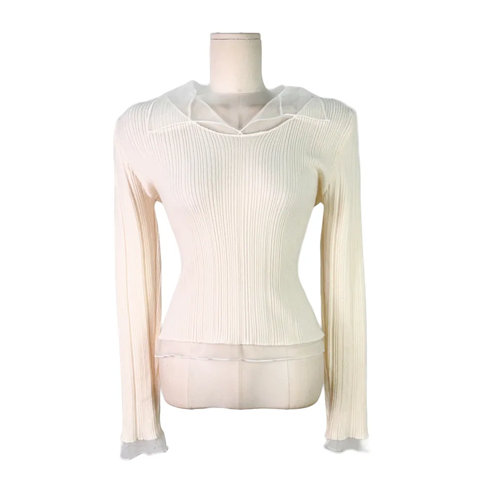 긴팔 티셔츠 화이트 색상 이미지-S1L20